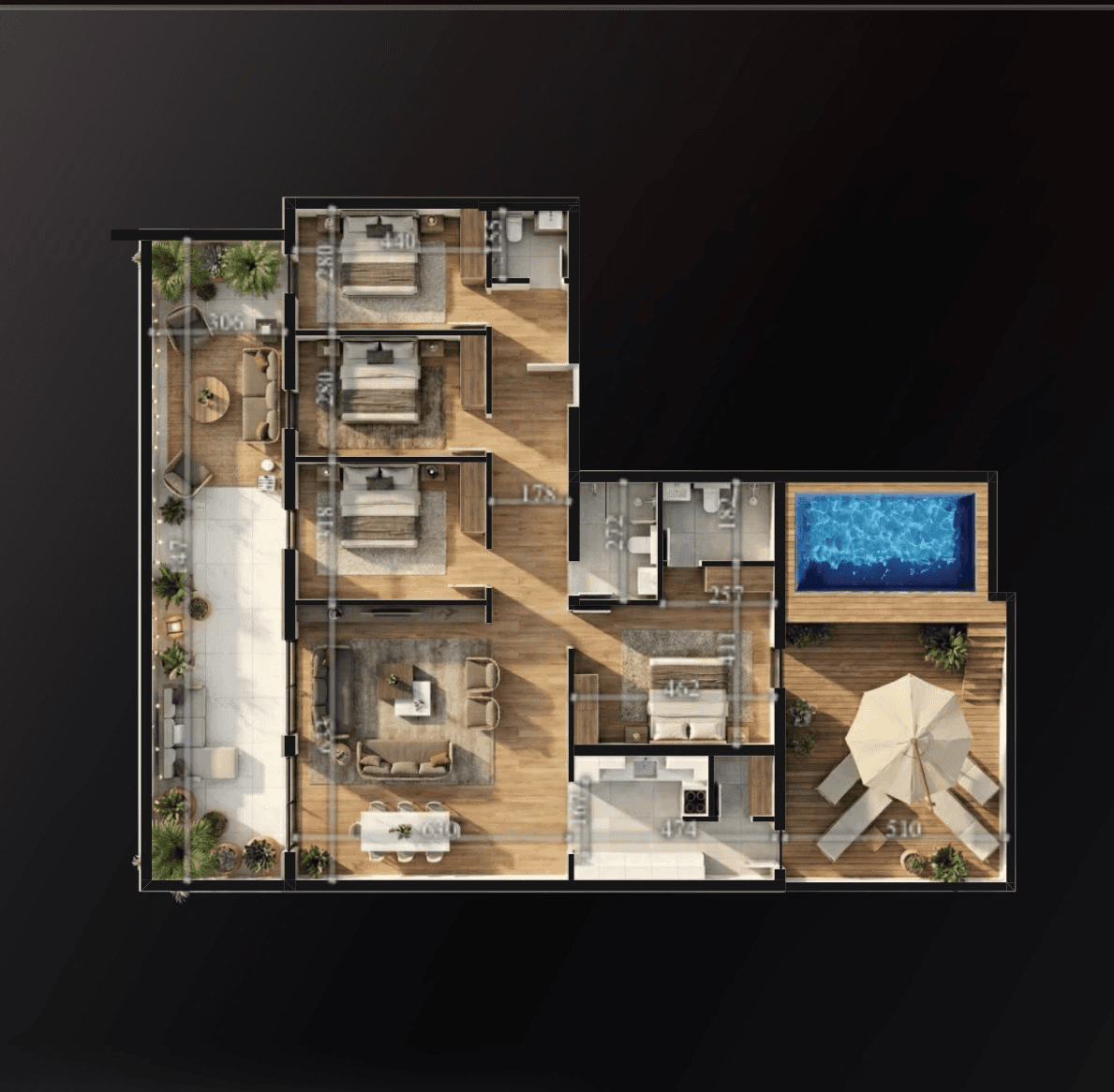 Penthouse superluksoz prapa Abi Carshise